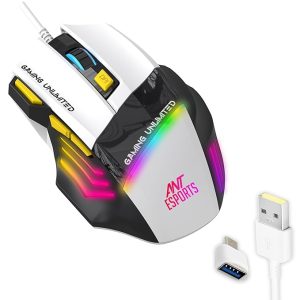 GM100 Gaming Mouse, Black-White